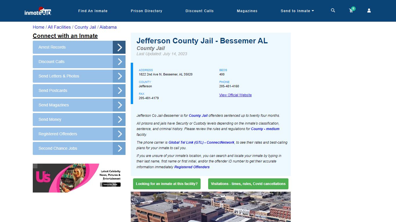 Jefferson County Jail - Bessemer AL - Inmate Locator - Bessemer, AL